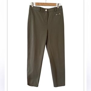 WORTH NEW YORK Olive Green Equestrian Straight Leg PANTS Size 8